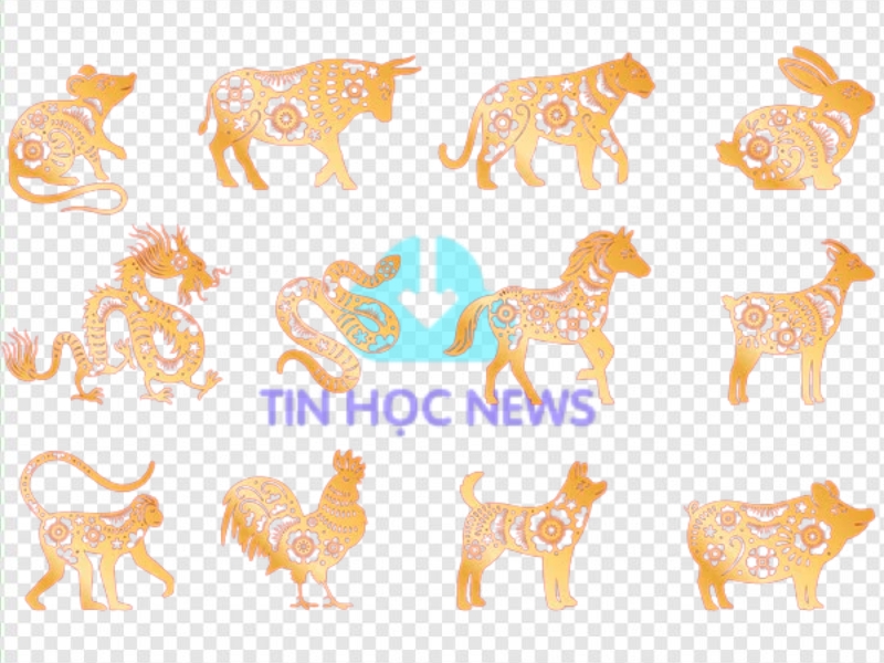 12 con giáp vector siêu đẹp