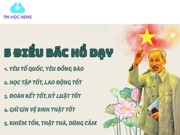 Tải Về Ngay 5 Điều Bác Hồ Dạy Vector Hoàn Toàn Miễn Phí 5 điều bác Hồ dạy