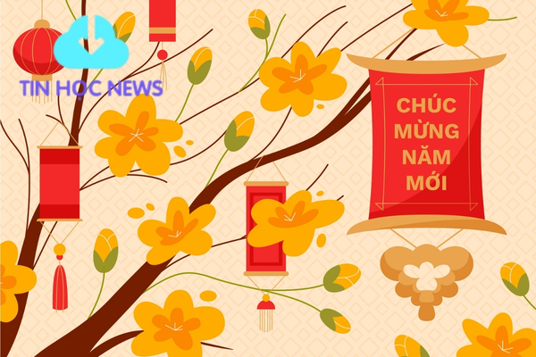 Background hoa mai vàng vector png