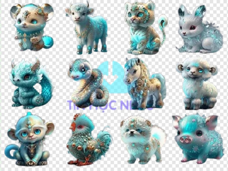12 con giáp vector siêu đẹp