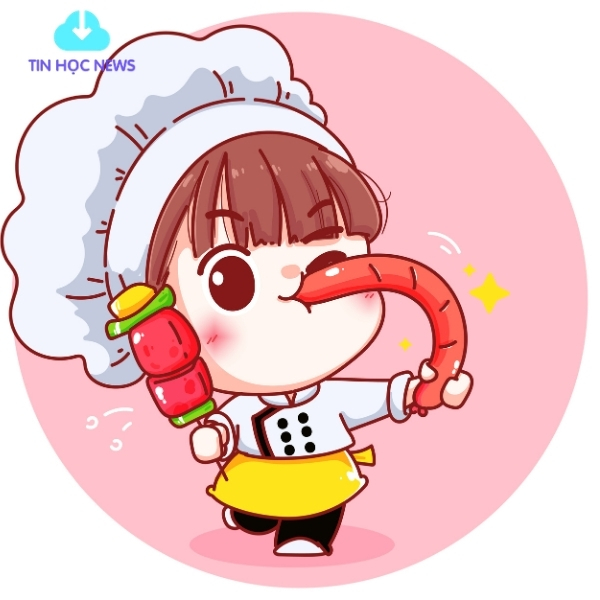 Đầu bếp chibi vector ngộ nghễnh