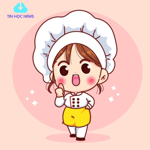 Đầu bếp hoạt hình vector siêu dễ thương