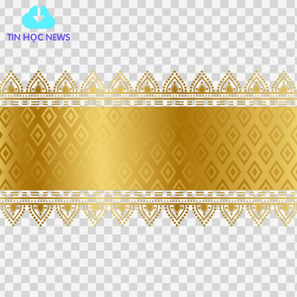Đường viền Khmer vector file PNG