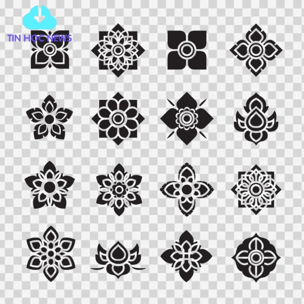 Icon hoa tiết Khmer
