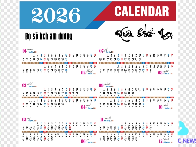 Gợi Ý 10+ Mẫu Lịch Âm 2026 Vector Đẹp Mắt Và Miễn Phí Lịch âm vector 2026
