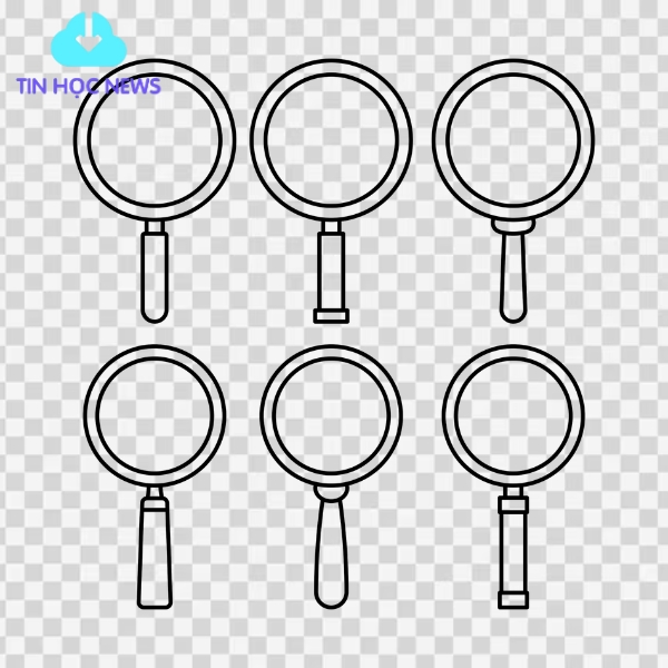 Mẫu kính lúp vector đơn điệu