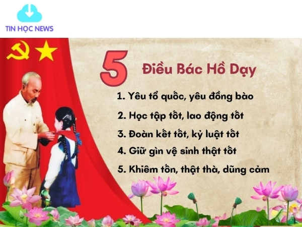 Tải Về Ngay 5 Điều Bác Hồ Dạy Vector Hoàn Toàn Miễn Phí Mẫu vector 5 điều bác Hồ dạy file PNG