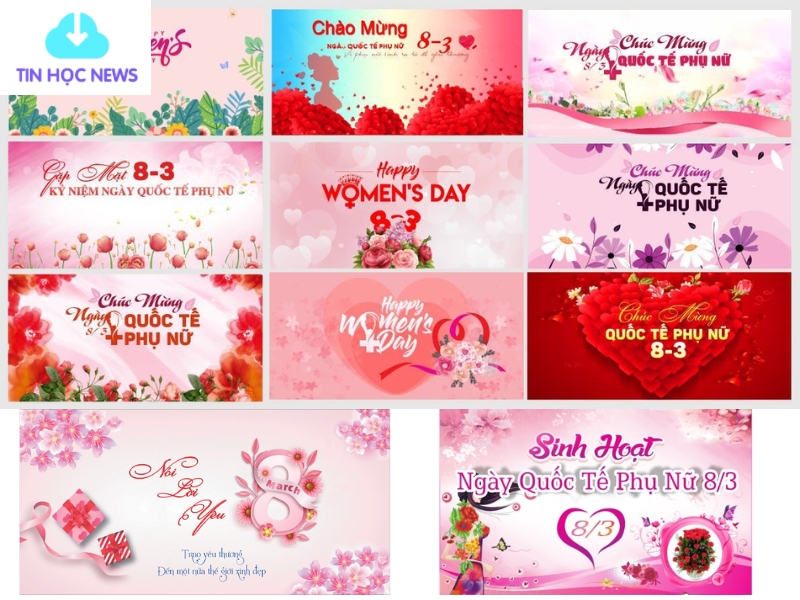 Những mẫu background 8/3 vector đẹp