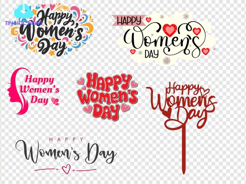 Vector chữ “Happy Women’s Day”