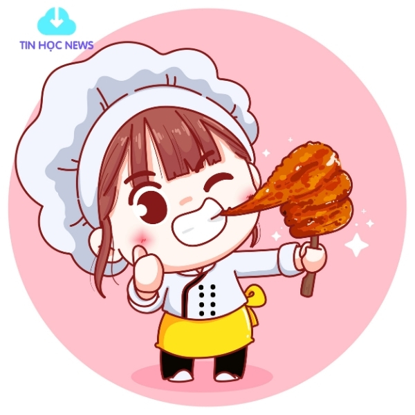 Vector đầu bếp chibi đáng yêu