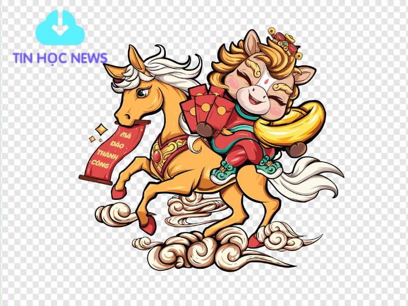 Vector ngựa tết miễn phí