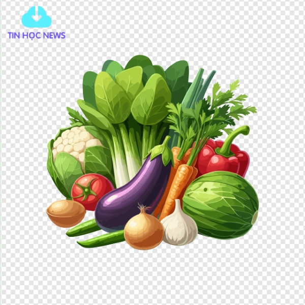 Vector rau xanh đẹp file PNG