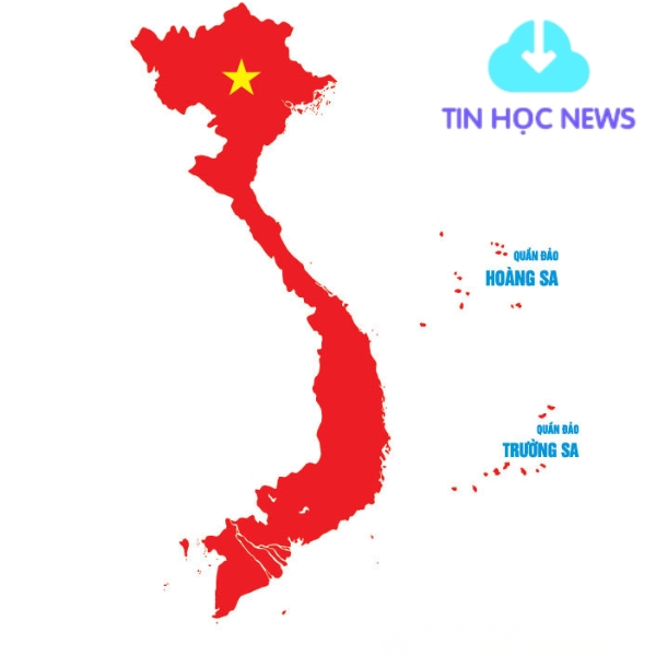 Bản đồ việt nam đơn giản vector