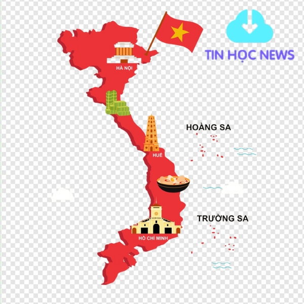 Bản đồ việt nam vector PNG