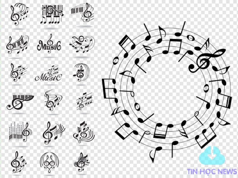 Hình nốt nhạc vector​