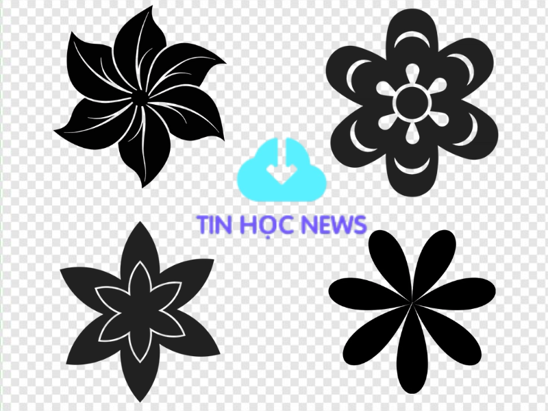 Bộ 20+ Ảnh Hoa 6 Cánh Vector Download Miễn Phí Hoa 6 cánh vector màu đen