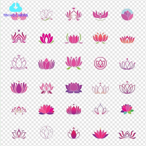 Tải Hoa sen vector Đẹp Xuất Sắc File PNG/AI/EPS Miễn Phí Hoa sen vector file PNG