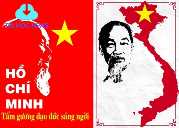 Mẫu vector Chủ Tịch Hồ Chí Minh đẹp