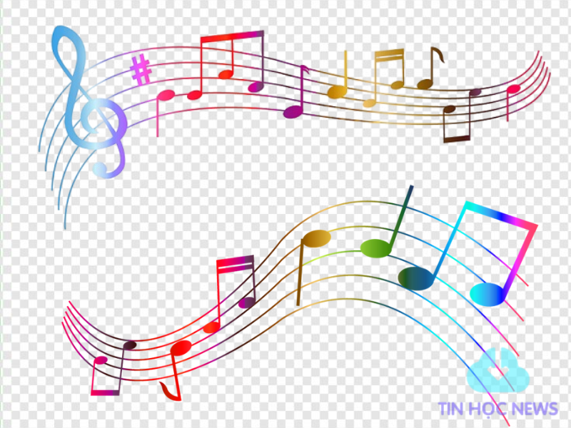 Nốt nhạc vector màu siêu đẹp