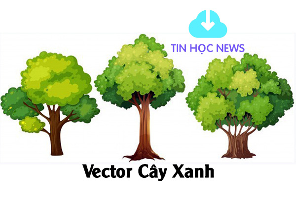 vector cây xanh