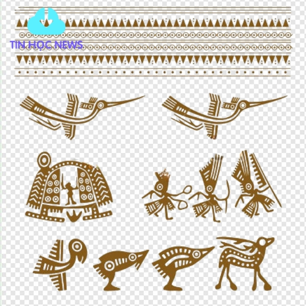 Họa tiết trống đồng vector