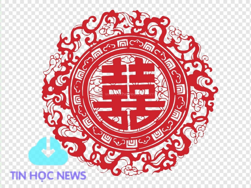 Logo chữ hỷ đám cưới siêu đẹp