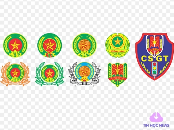 Logo quốc huy công an vector