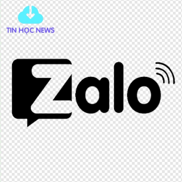 Logo zalo trắng đen