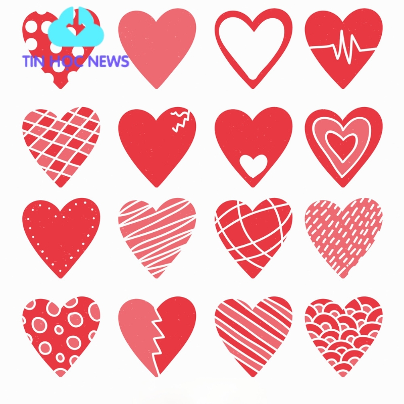 Tải 100+ Hình Trái Tim Vector Đẹp (AI, PNG, SVG) Miễn Phí Mẫu hình trái tim file Jpg