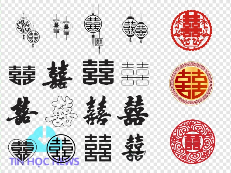 Tổng hợp các kiểu chữ hỷ trong đám cưới