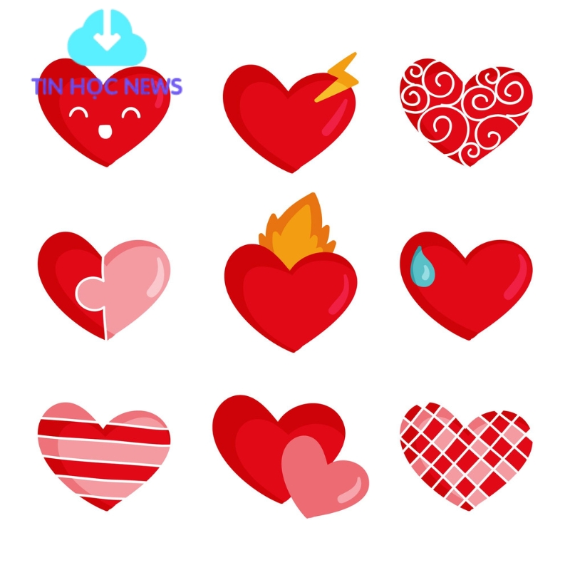 Tải 100+ Hình Trái Tim Vector Đẹp (AI, PNG, SVG) Miễn Phí Trái tim đỏ vector đẹp