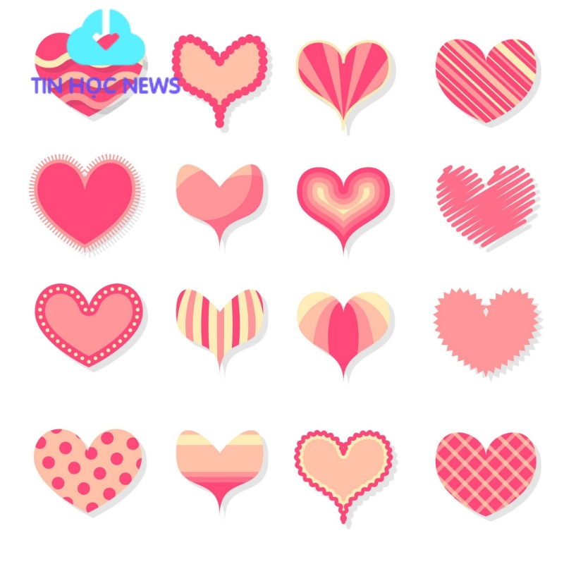 Tải 100+ Hình Trái Tim Vector Đẹp (AI, PNG, SVG) Miễn Phí Vector trái tim màu hường