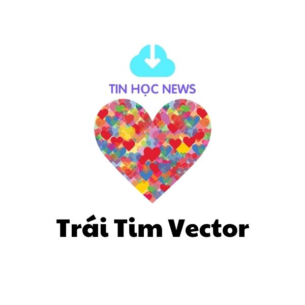 trái tim vector đẹp nhiều màu