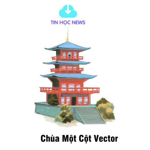 Tải Chùa Một Cột Vector, PNG Tách Nền AI, EPS, CDR Miễn Phí Chua mot cot vector