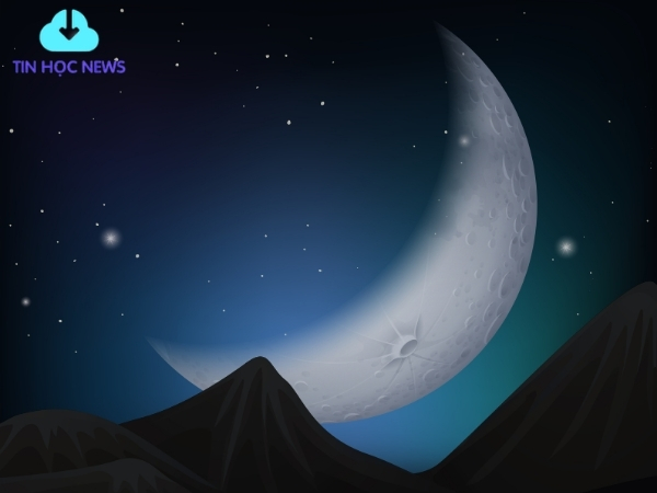Mặt trăng lưỡi liềm vector file PNG
