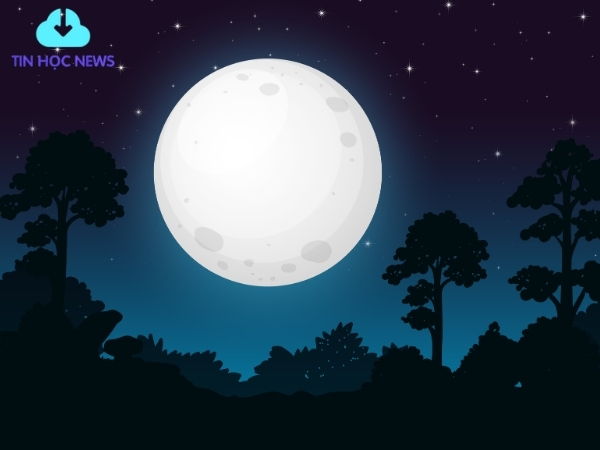 Mặt trăng tròn vector
