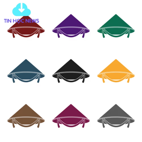 Tải Nón Lá Vector Sắc Nét (AI, EPS, PNG) Chất Lượng Nón lá Vector lìe PNG