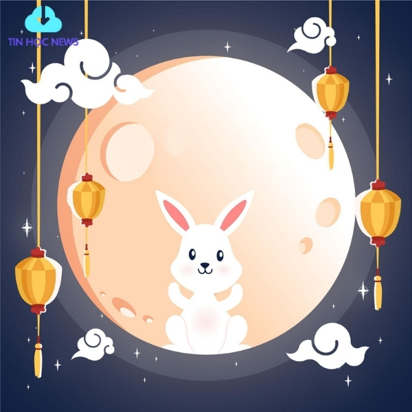 Trăng tròn trung thu vector