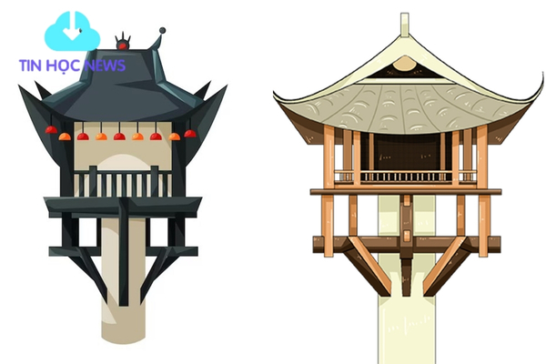 Tải Chùa Một Cột Vector, PNG Tách Nền AI, EPS, CDR Miễn Phí Vector chùa một cột sắc nét