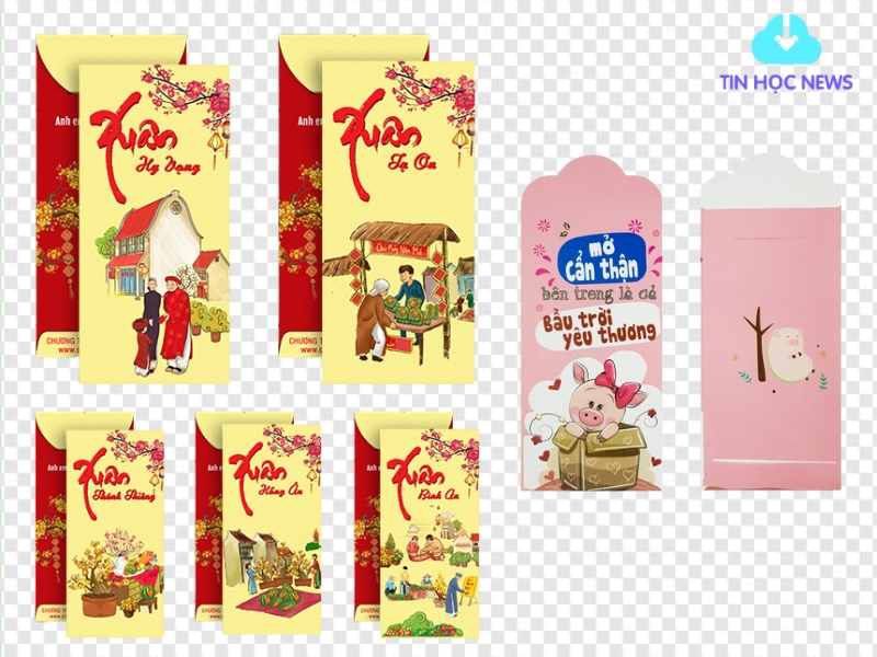 Vector túi đựng tiền lì xì