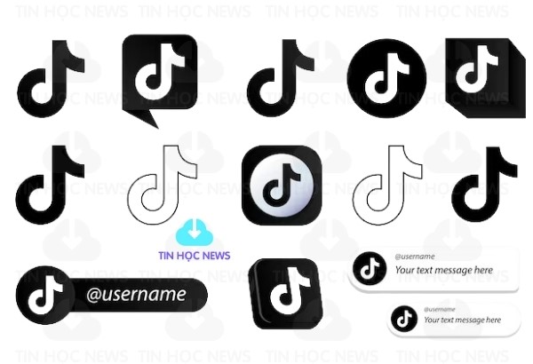 download vector logo tiktok black and white