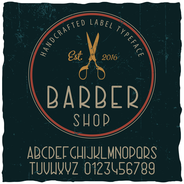 logo barber shop vector