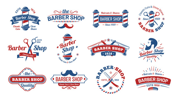 logo barber shop vector