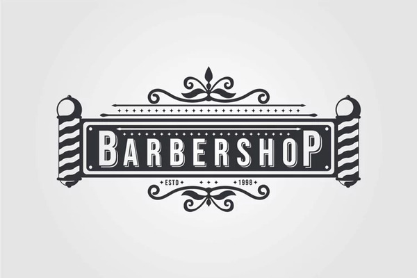 logo barber shop vector