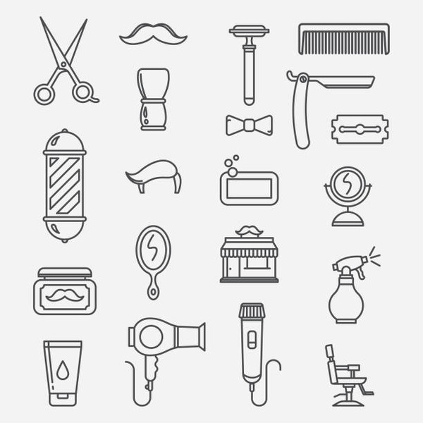 logo barber shop vector