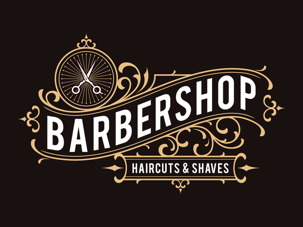 logo barber shop vector