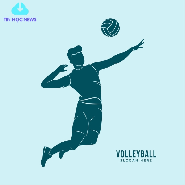 logo bong chuyen vector​ 3