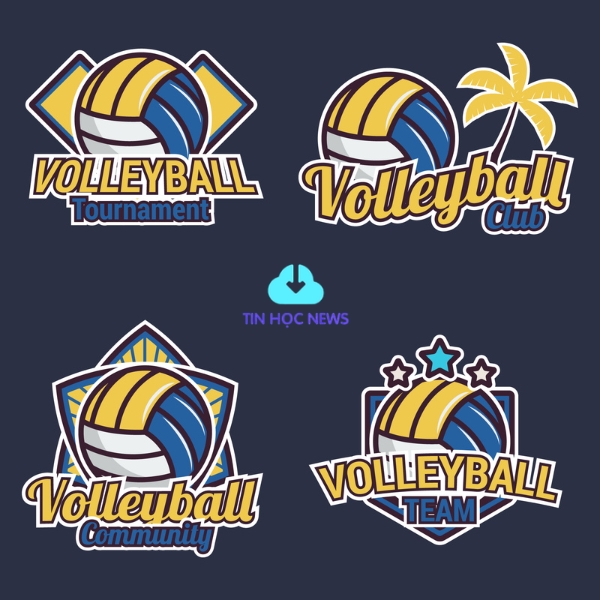 logo bong chuyen vector​ 4
