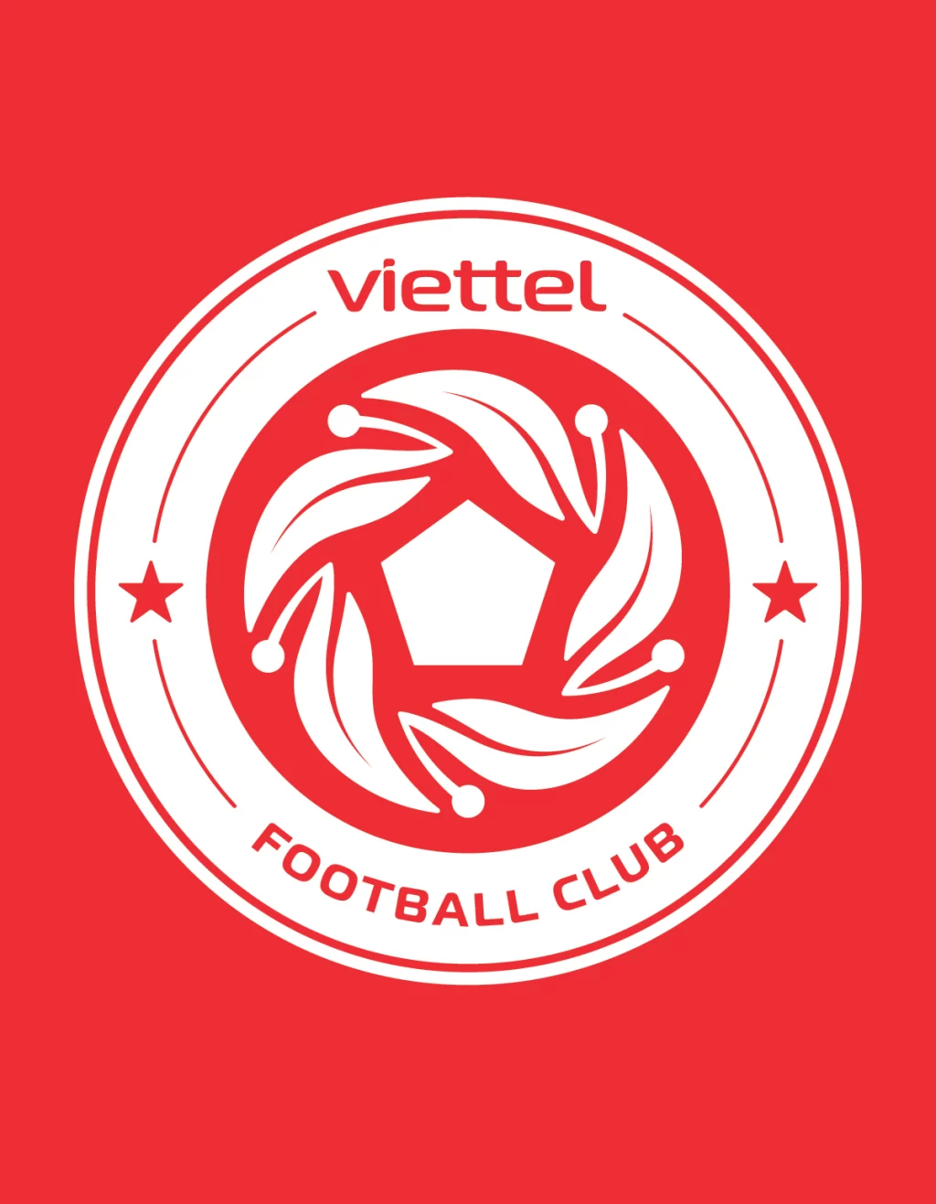 logo clb bong da viettel mau trang nen do