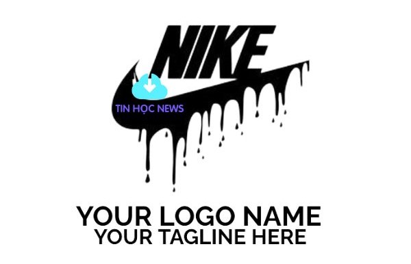 logo nike black